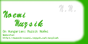 noemi muzsik business card